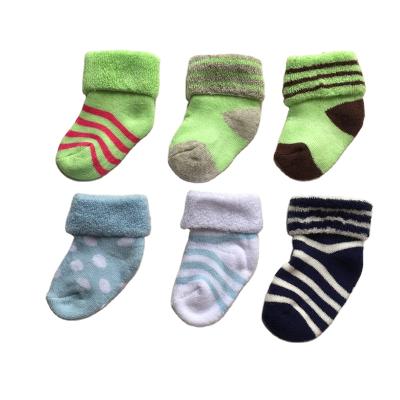 China QUICK DRY custom design sock newborn kids terry baby socks cotton terry spring terry thongs thick for sale