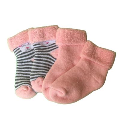 China Pink QUICK DRY Terry Girl Socks So Warm And Cozy Terry Socks For Babies for sale