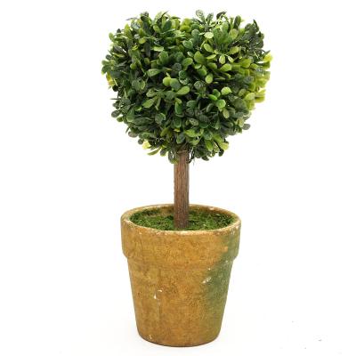 China Minimalist Outdoor Artificial Potted Bonsai Plant Garden Decor Artificial Topiary Tree for sale