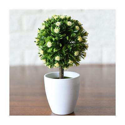 China Restaurant Simple Office Green Plant Decoration Mini Boxwood Tree Artificial Topiary Desktop Tree for sale