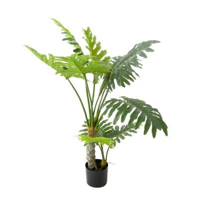 China Large Leaves Floor Plant Modern Minimalist Bonsai Plant Decoration Fashion Tree Gardening Artificial Tree for sale