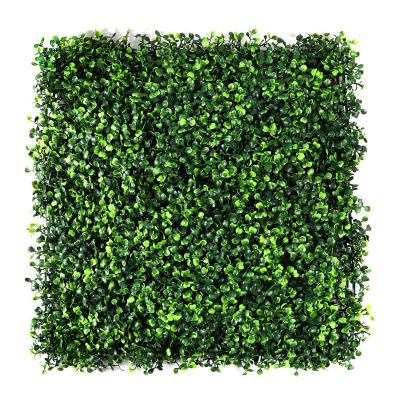 China Realistic Realistic Artificial Boxwood Panel Weeding Ornamental Wall Green Grass Background Decoration Wall for sale