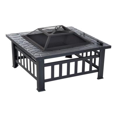 China Multifunctional Easily Cleaned Outdoor Heater Pit BBQ Table Metal Firepit Stove Patio Garden Fireplace For Camping for sale