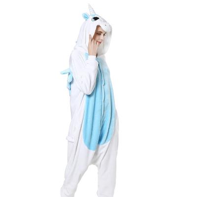 China 2021 New Anti-pilling Adult Unisex Colorful Padded Pajamas Cosplay Christmas Unicorn Jumpsuit for sale