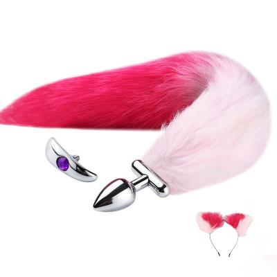 China 2020 Anal Sex Toys Fox Artificial Fur Tail Sexy Metal Butt Plug Anus Plug for sale