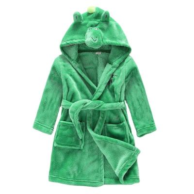 China Anti-pilling Popular Unicorn Boys Girls Fleece Long Robe Bathrobe Hooded Kids Robe Sleepwear for sale