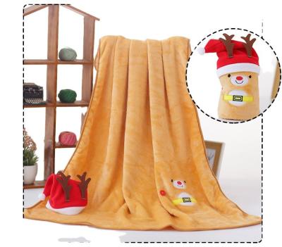 China Christmas Santa Claus Household Anti-Static Fleece Blanket Nap Blanket Blanket for sale