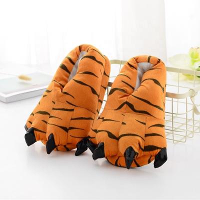 China Pajamas Shoes Parent-child Rubber One-piece Explosion Patterns Plush Cotton Slippers for sale