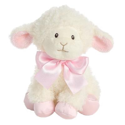 China Custom Gifts / Promotions Plush Sheep Soft Sheep Toys Stuffed Sheep With Pink Ribbon for sale