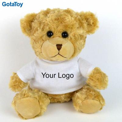 China Hot Selling Custom Plush Toy Teddy Bear Stuffed Soft Bear Toy With Logo Shirt for sale