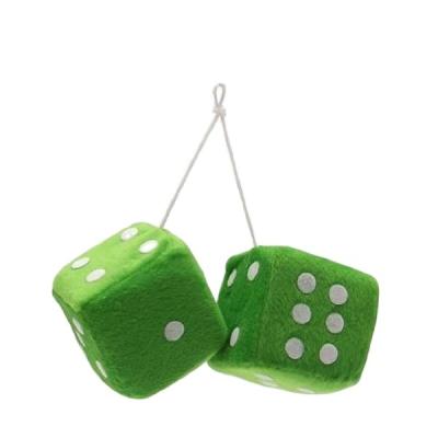 China Custom Gifts / Promotions Fleece Dice Stuffed Fuzzy Green Fuzzy Dies Fuzzy Dies for sale