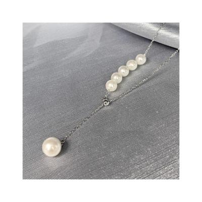 China Modern White 925 Silver Length And Style Can Be Adjusted Slightly Akoya Long Adjustable Pearl Necklace for sale