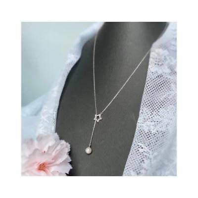 China Modern Basics Daily Wear Pearl Starfish Round Real Pearl Necklace Women New Design Jewelry for sale