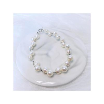 China Beautiful Modern Delicacy Natural Pearl White Pendant Bracelet from Garland Layered Design White Akoya for sale