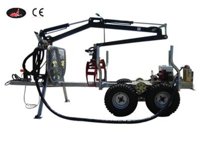 China 350 Forest Trailer Truck Trailer with Crane for sale