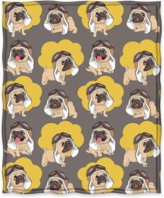 China Anti-pilling Modern Yellow Flannel Dog Blankets For Winter King Size for sale