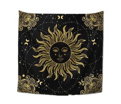 China Boho Moon Tapestry Personalized Custom Print Boho Moon Psychedelic Gold Tapestry For Home Decor for sale