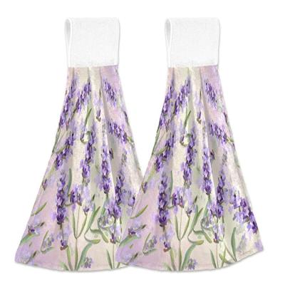 China QUICK DRY Flower Pattern Printing Romantic Summer Sticker Lavender Flower Magic Hand Towel for sale