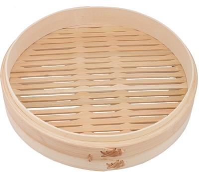 China Factory Wholesale Price Sustainable Kitchen Customized Logo Basket Bamboo Steamer For Dumpling for sale