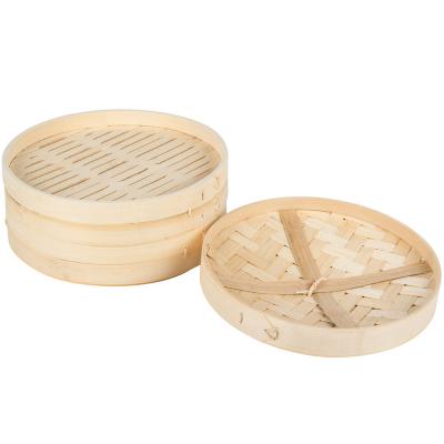 China Chinese Wholesale Prices Commercial Viable Round Shape Bamboo Steamer Basket Set for sale