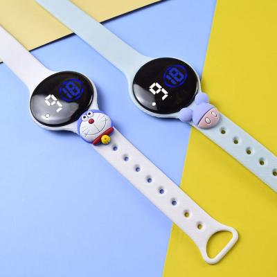 China New Alarm Round Doll Electronic Contact Watch Student Led Children Electronic Plastic Cartoon Fashion Watch Waterproof Watch for sale