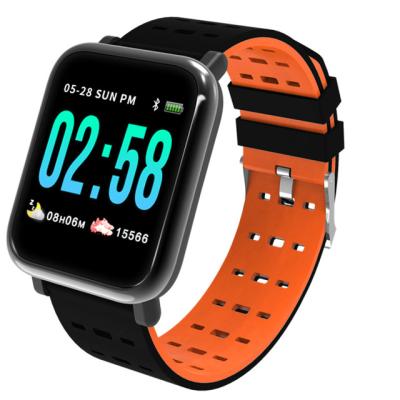 China A6 Touch Screen Wristband Women Men Heart Rate Monitor Sport Fitness Tracker Smart Waterproof Blood Pressure Clock For IOS Android Phone for sale