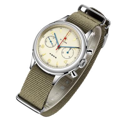 China Chronograph Watch Original ST19 Men's Chronograph 1963 Hand Wind Pilot Movement Sapphire Glass Dial Explorer Men's Mechanical Wristwatches for sale