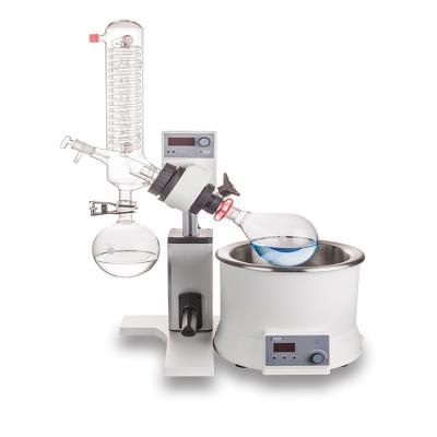 China Laboratory LED Digital 5 Liter Rotary Vacuum Evaporator with Refrigerator and Vacuum Pump for sale