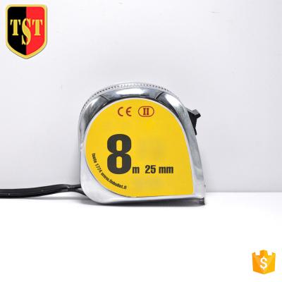 China Retractable Measuring Instruments 8m Ruler Tape Measure Rubberized Metric Tape Ruler for sale