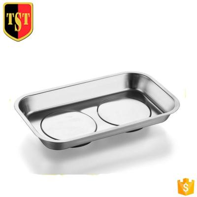 China Four Stainless Steel Discs Fit Tray For Auto Repair Tools Magnetic Stainless Steel And Tool Rubber Magnetic Tray for sale