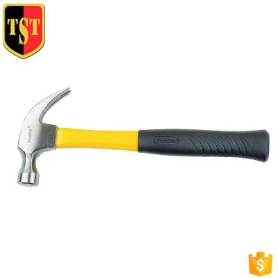 China 16oz Plastic Hammer 16oz Fiber Claw Hammer Handle Claw Hammer High Carbon Steel Best Features for sale