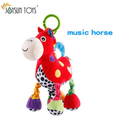 China Children Playing Baby Toys For Children 0-12 Months Stuffed Plush Soft Toy Horse Crib Rattle Plush Toy for sale