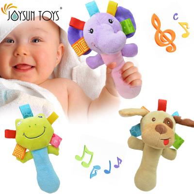 China Children Playing Newborn Baby Toys 0-12 Months Cartoon Baby Rattle Animal Stuffed Bell Mobile Toys Infant Toddler Early Educational speelgoed for sale