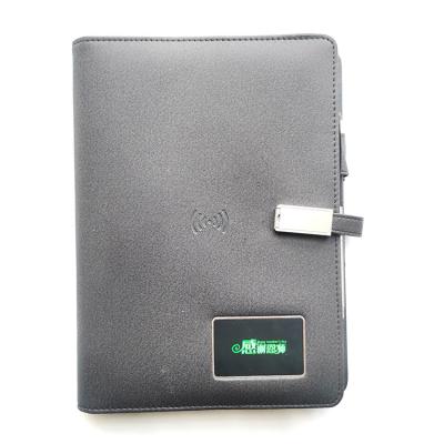 China Powerbank Magnetic Luxury Leather Diary Journal Agenda Notebook with Power Bank and USB for sale