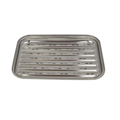 China Corrosion Resistance Factory Direct Stainless Steel BBQ Grill Tray Grill Pan Grilling Plate Barbecue Accessories for sale