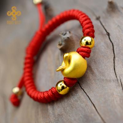 China LONGJIE FASHIONABLE factory wholesales safty baby red rope bracelet bracelet 999 silver apple children's suit at 0-6 years old for sale