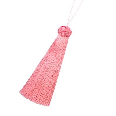 China Custom LONGJIE DIY Mobile Phone Accessories Shape Large Nylon Tassel For Car Hanging for sale