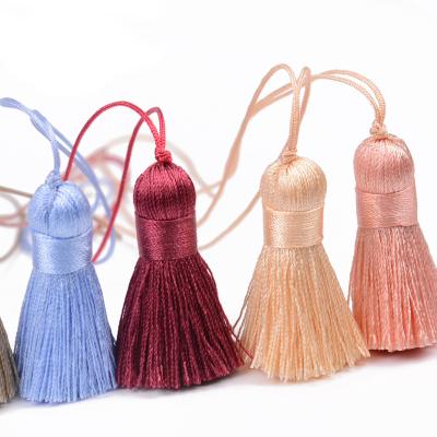 China Tassel Fringe LONGJIE 20 Colors Shape 3.5cm Handmade Mini Tassel Small Tassel for sale