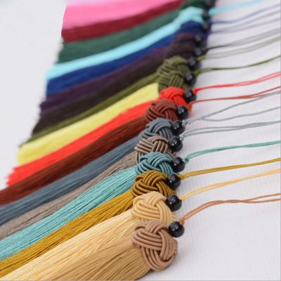 China LONGJIE Nylon Factory Wholesale New Design Chinese Knot Tassel Handmade Decoration Pendant Tassel For Bookmark for sale