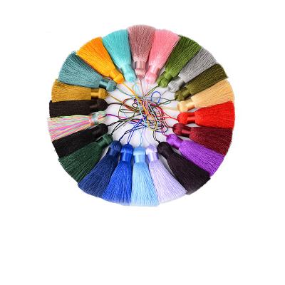 China Free Sample 7CM Wholesale Mobile Phone LONGJIE Nylon Decorative Silk Tassel For Jewelry Making for sale