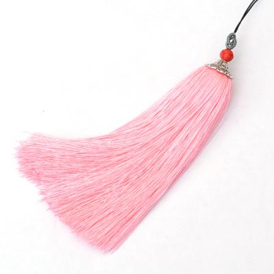 China LONGJIE Supplier Good Quality 13CM Polyester Decorative Tassel Decorative Tassel With Buckle for sale