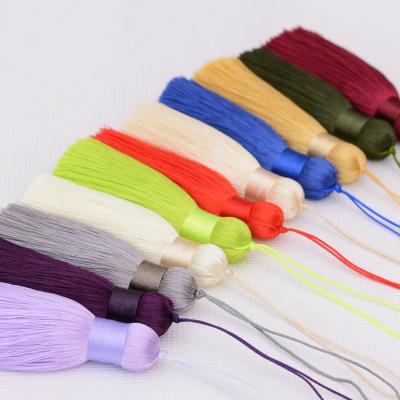 China LONGJIE 7.5cm Decorative Handmade Rayon Decoration Silk Tassel For Jewelry for sale