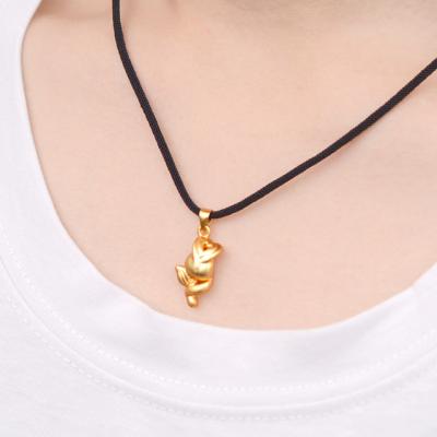 China LONGJIE Decorative Factory Sells New Design Wholesale Fashion 999 Silver Gold Plated Rose Milan Wire Necklace For Lovers Gifts To Accept Custom Made for sale