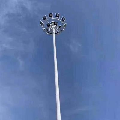 China Professional Customized Square Q235 Steel Hot Dip Galvanized High Mast Lighting Pole / Soccer Field Warehouse / Street Lamp Air Port Pol for sale