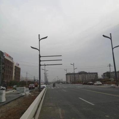 China Square Customized 4m 5m 6m Full Pole 10m Steel Galvanized CCTV Camera Mounting Pole for sale