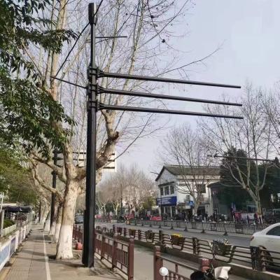 China Square CCTV Camera Pole Hot Sale Q235 Chinese Factory Direct Steel Galvanized Dip Road Light Pole for sale