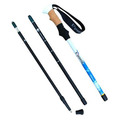 China Aluminum Folding Poles Aluminum Folding Carbon Trekking Cane Mountaineering Climb Mountains Alpenstock Nordic Rise Canes for sale