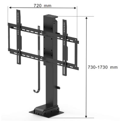 China 0-45Â ° Motorized Height Adjustable Automatic Desktop TV Lift With Electric Control Lifting System for sale