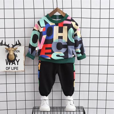 China Wholesale Hip Hop Baby Suits Spring And Autumn Sweaters Casual Children's Two Piece Sports Suits Boys Clothes for sale