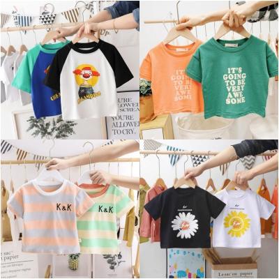 China 2021 Summer Fashion Children's Clothing Hot Selling Children's Wear Anti-Shrink Pure Cotton Short Sleeve T-shirt Printed T-shirt Top For Boy for sale